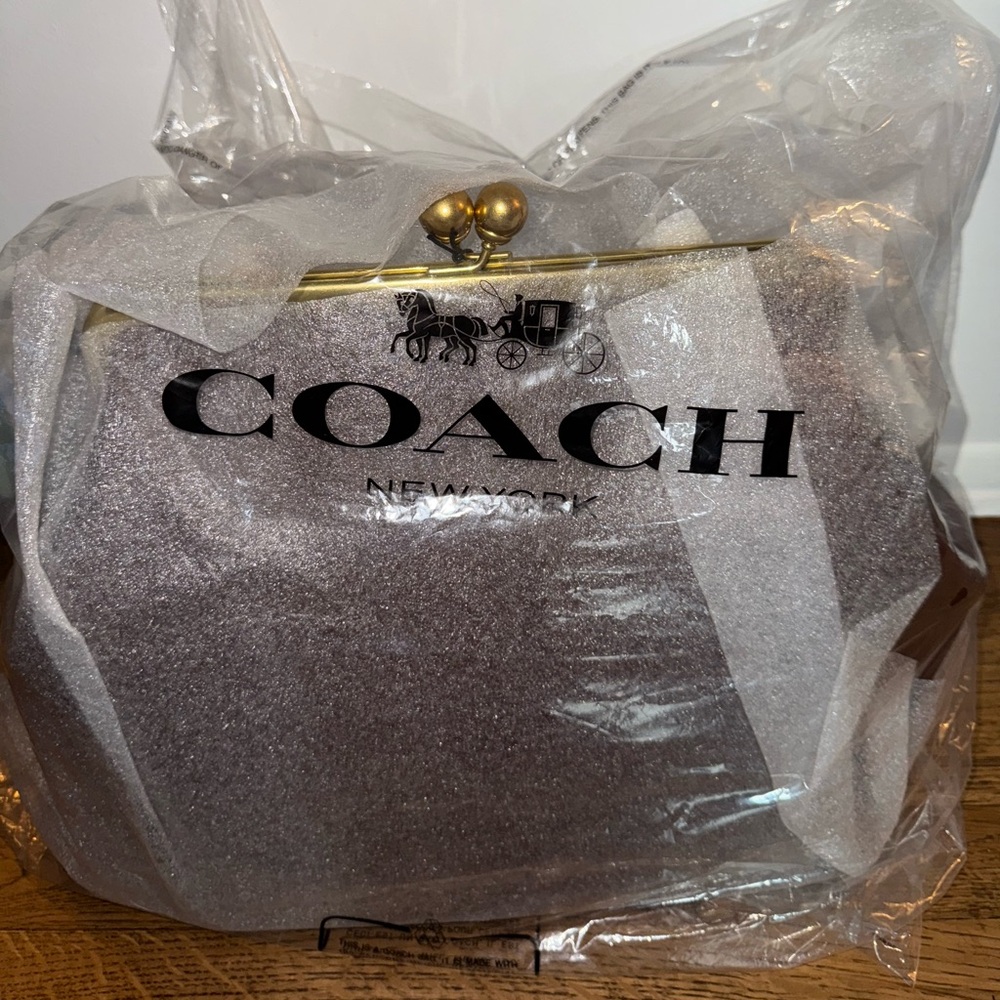 Coach Brown and Gold Clutch Wristlet - Picture 6 of 6